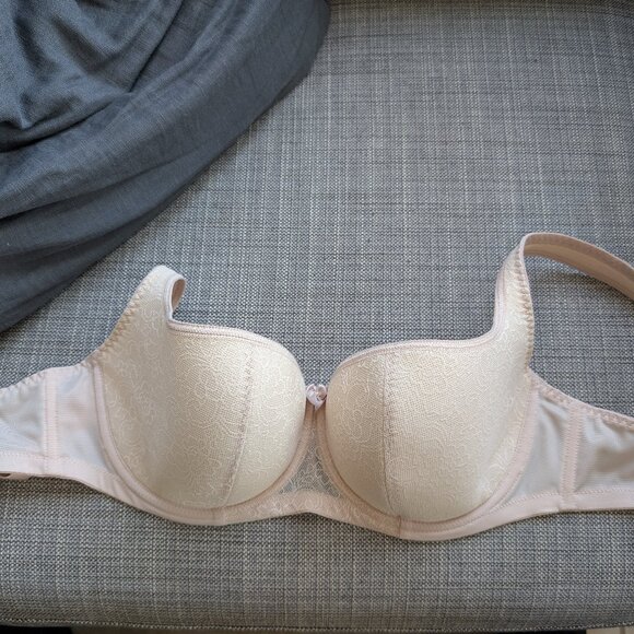 Rosme Women's Balconette Bra 32G with Push Up Effect Sexy Lace Demi Half Cup - Picture 1 of 3